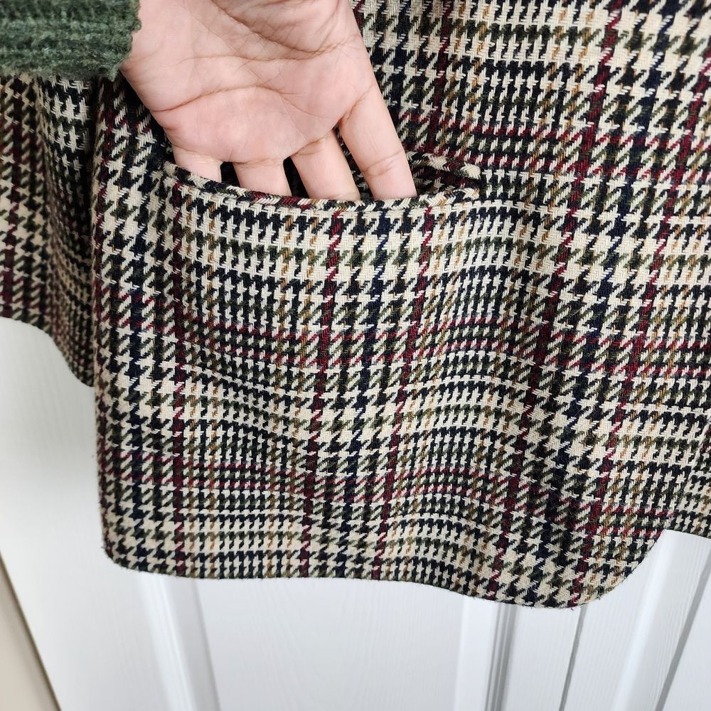 Sag Harbor Plaid Blazer Wool Blend Houndstooth Eclectic Grandpa Jacket Size 14 - Picture 9 of 16